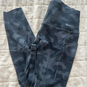 Nike Black and Gray Camo Leggings